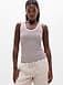 Signature Rib Scoop Tank - Brown