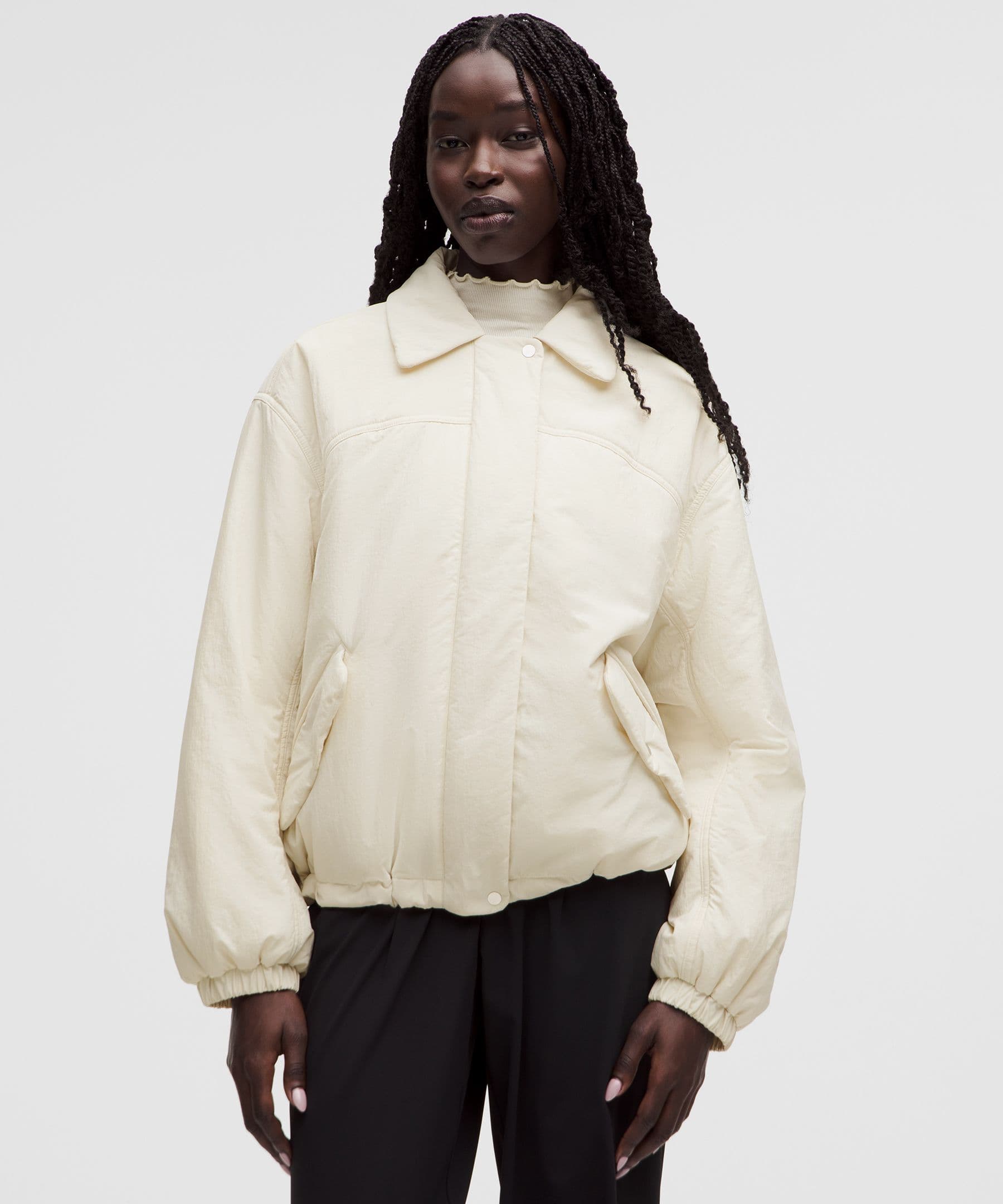 Insulated Oversized Collared Jacket