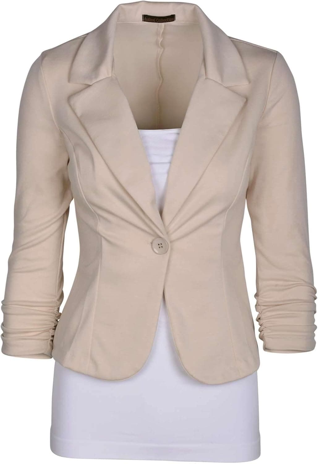 Women's Casual Work Solid Color Knit Blazer