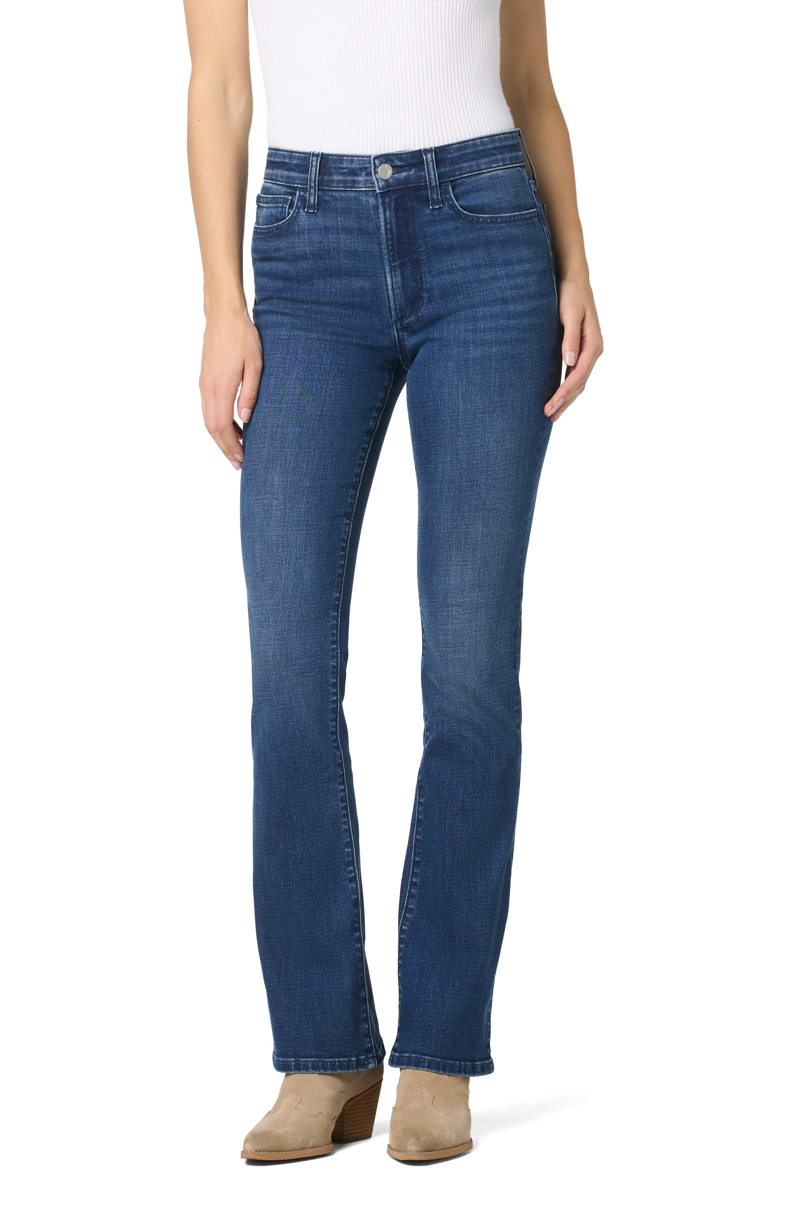 High Waist Curvy Bootcut Jeans