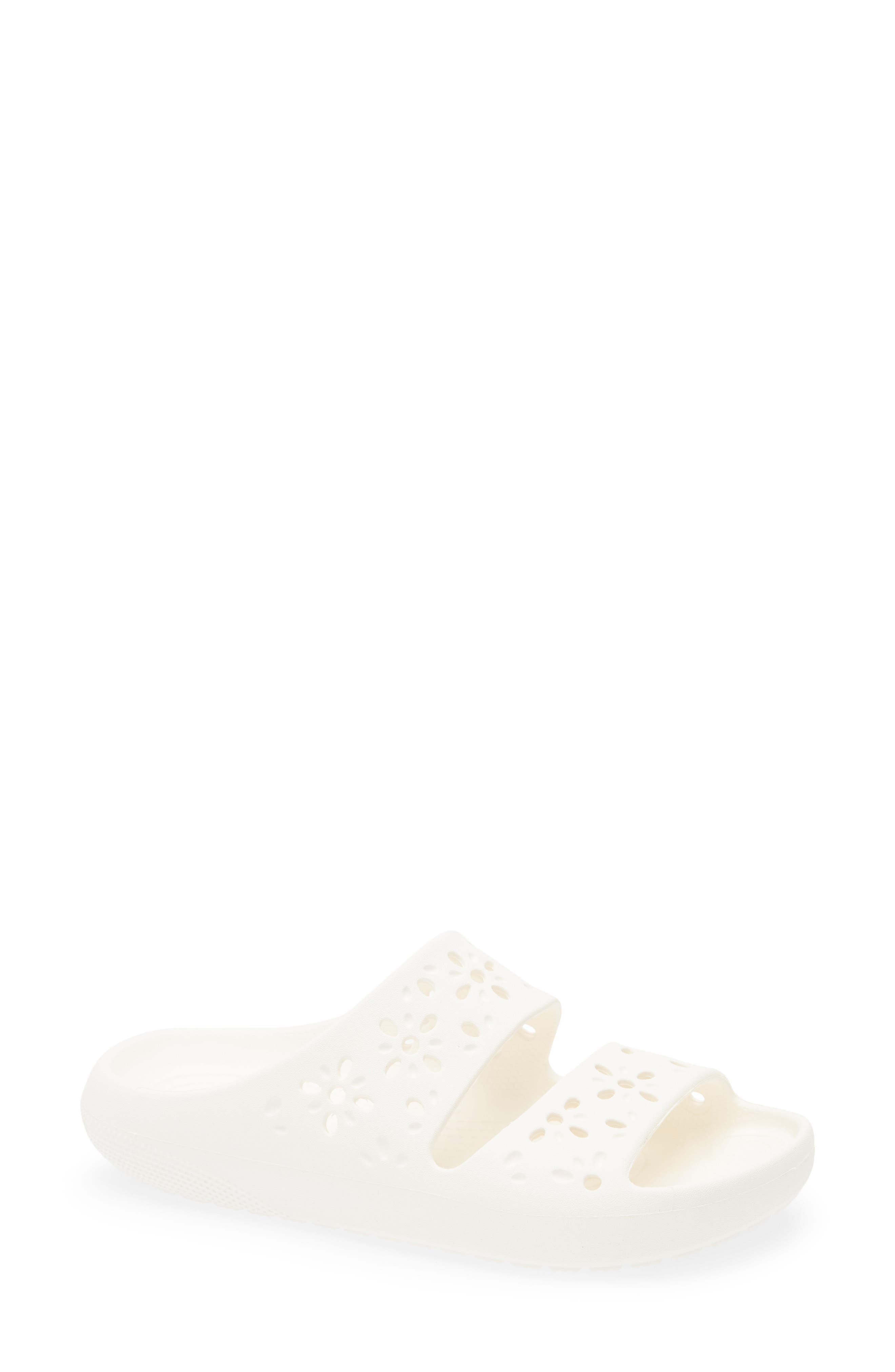 Classic Floral Cutout Slide Sandal