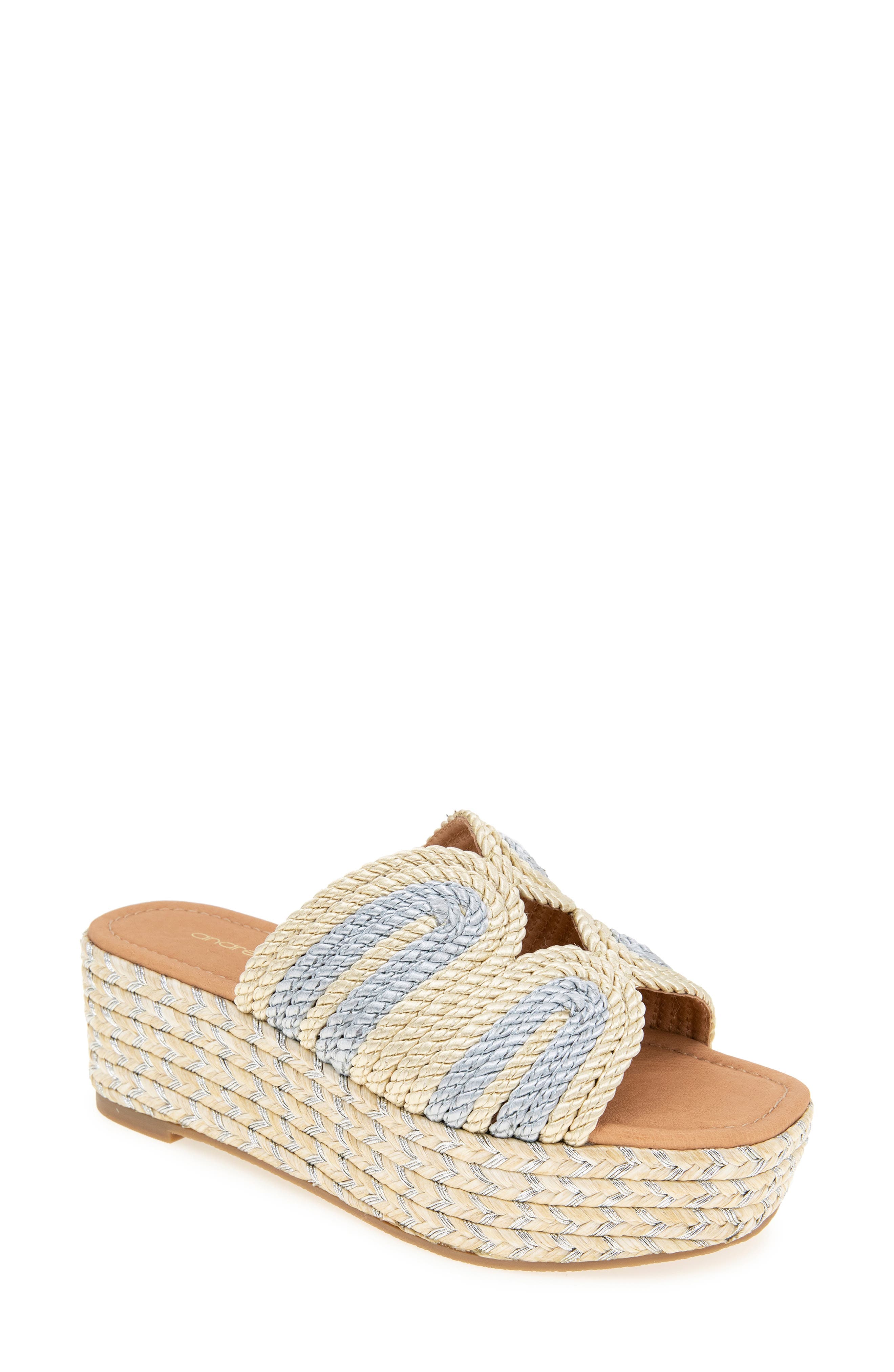 Serene Espadrille Platform Wedge Slide Sandal