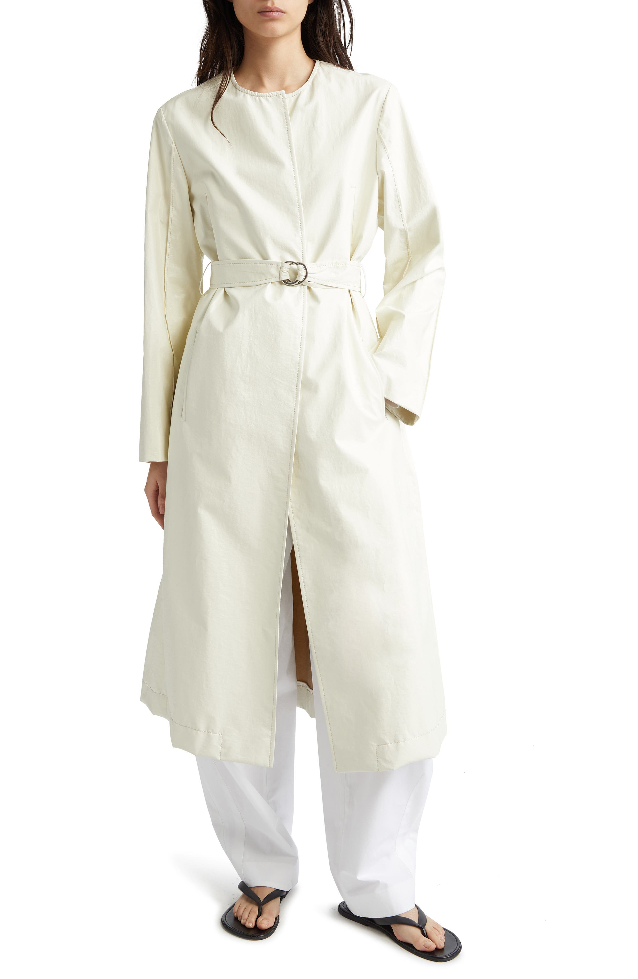 Aiden Coated Cotton Blend Trench Coat
