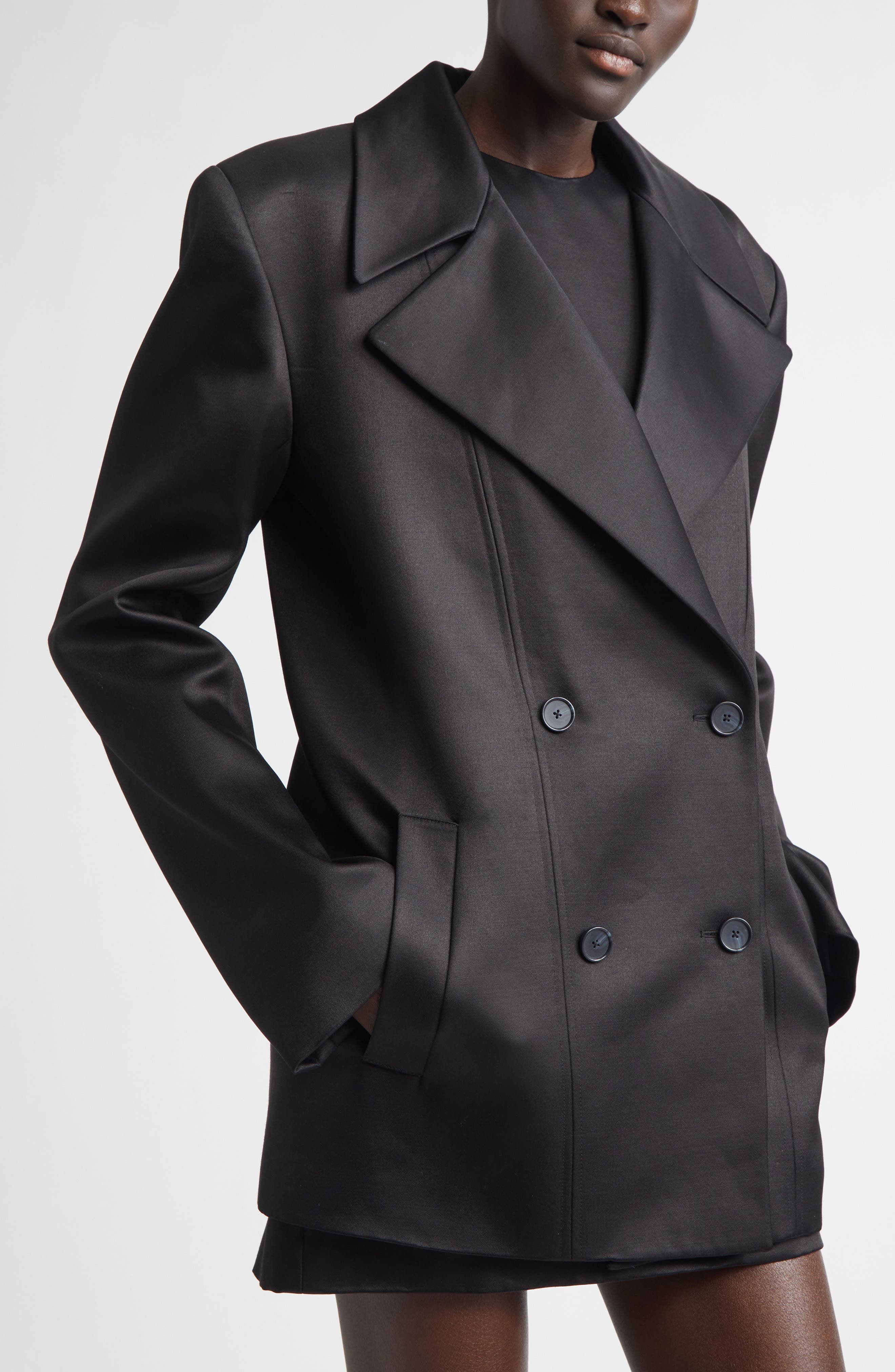 The Elliot Double Breasted Virgin Wool & Silk Evening Jacket