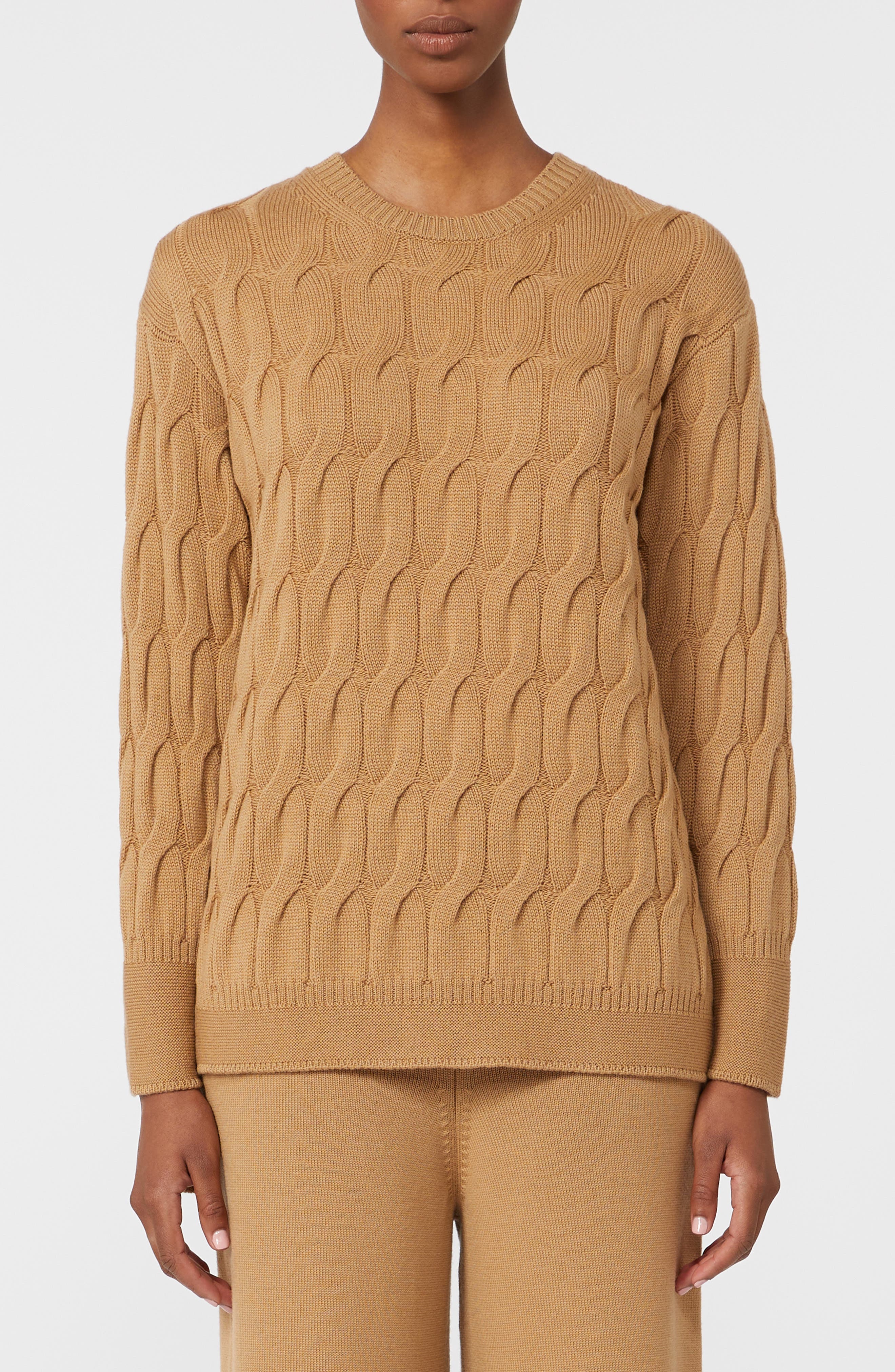 Quid Cable Stitch Virgin Wool Sweater