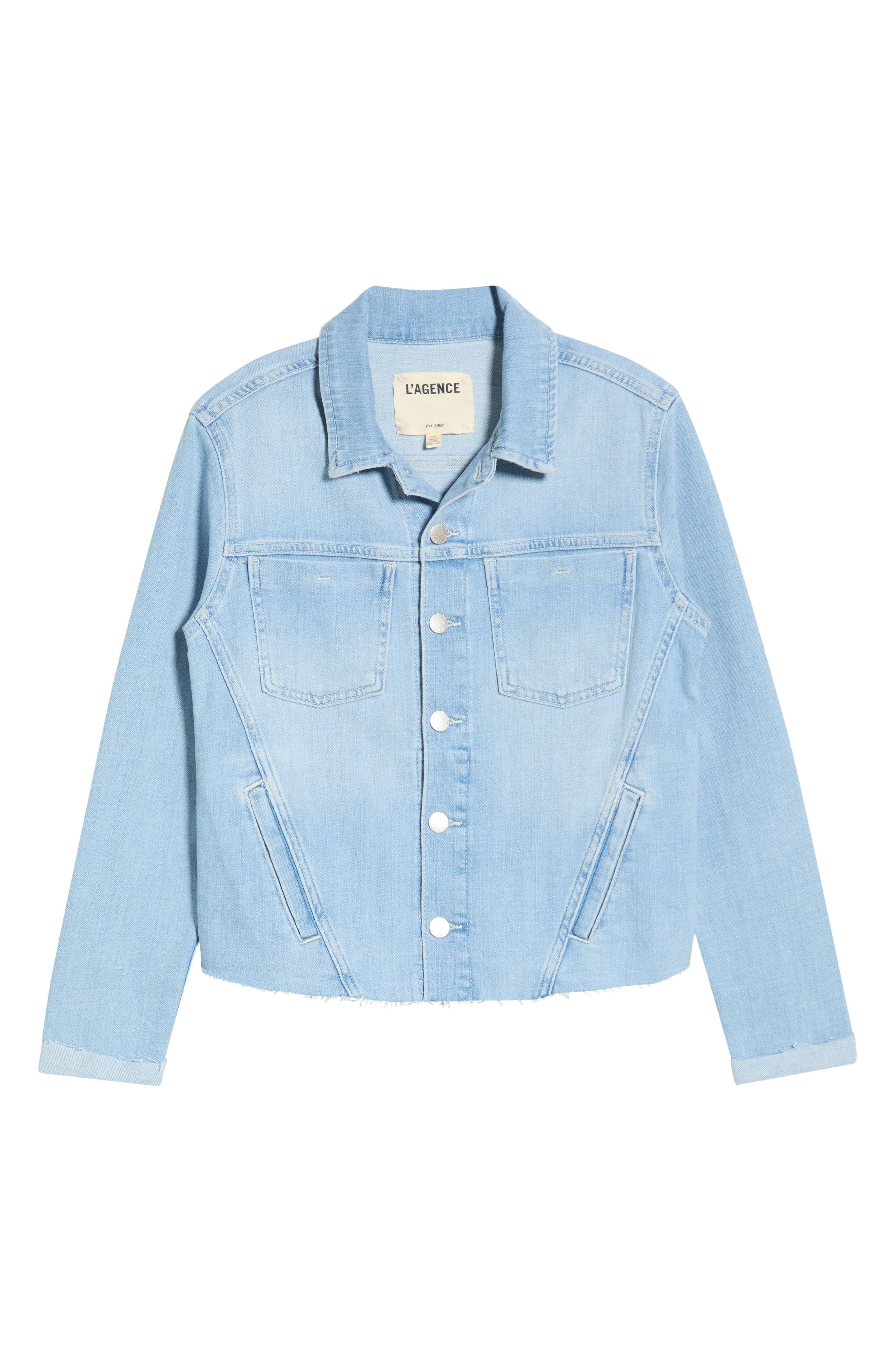 Janelle Raw Cut Slim Denim Jacket