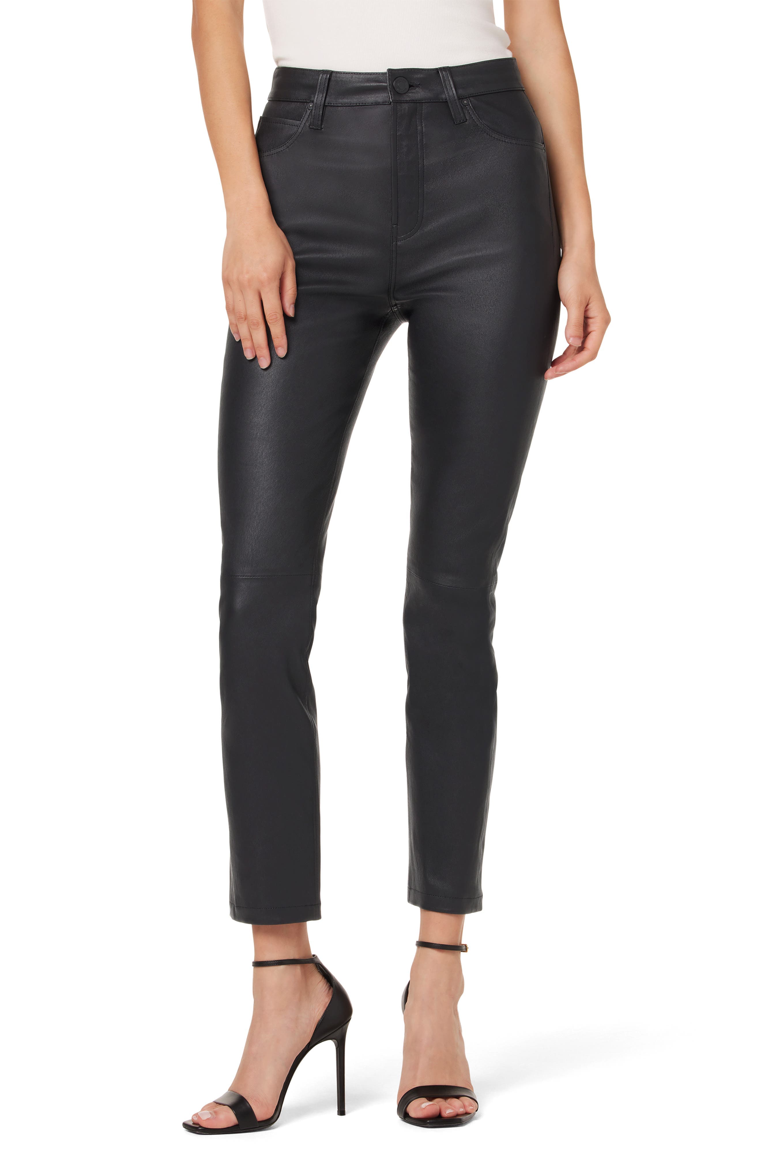 Harlow Leather Ultra High Waist Cigarette Jeans