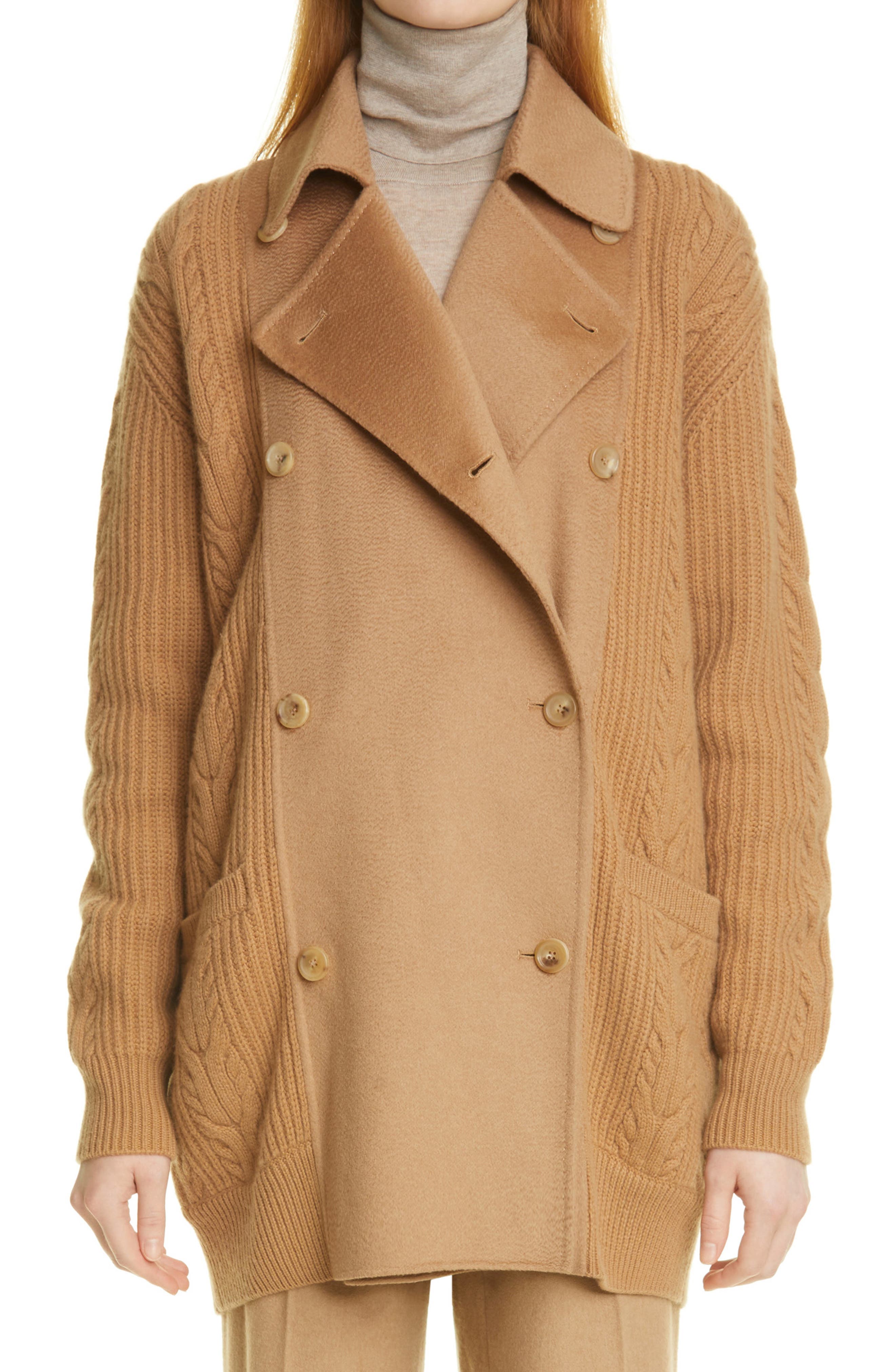 Mixed Media Wool & Cashmere Coat