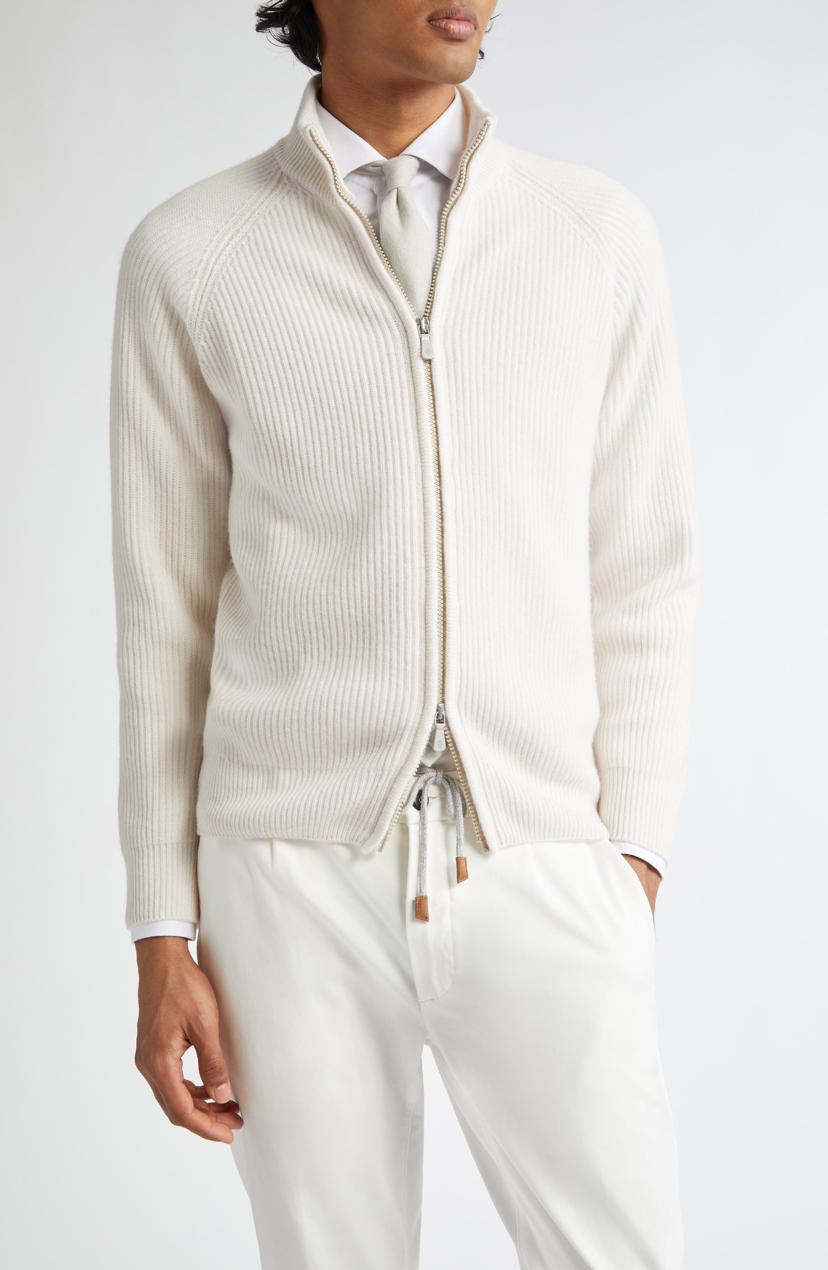 Rib Cashmere Cardigan