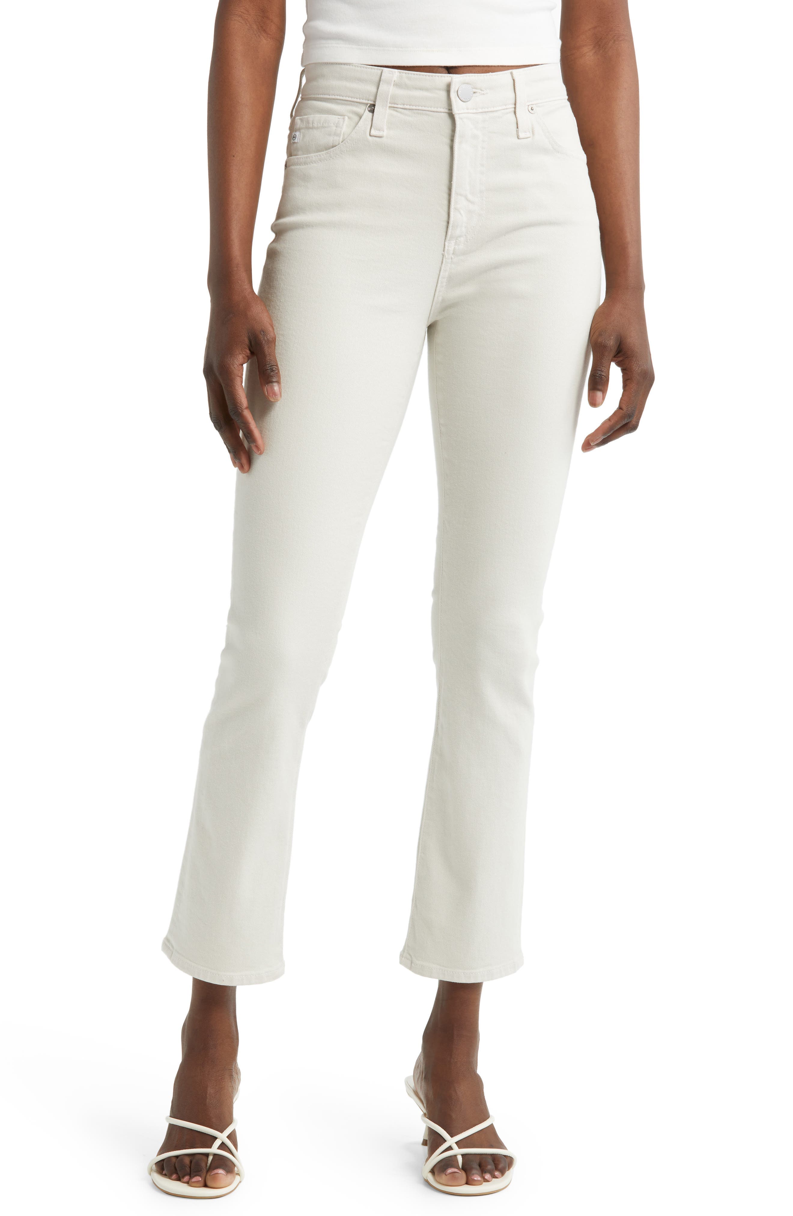 Mari High Waist Ankle Straight Leg Jeans
