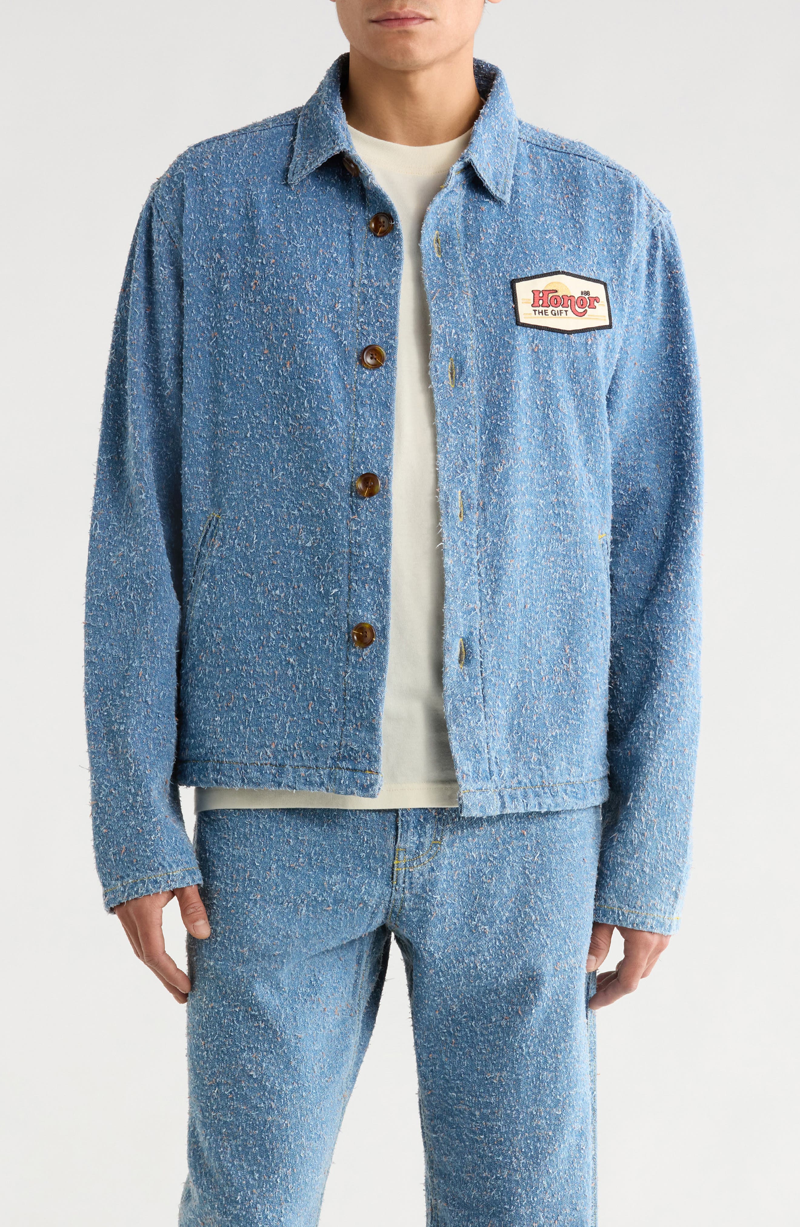 Textured Denim Jacket