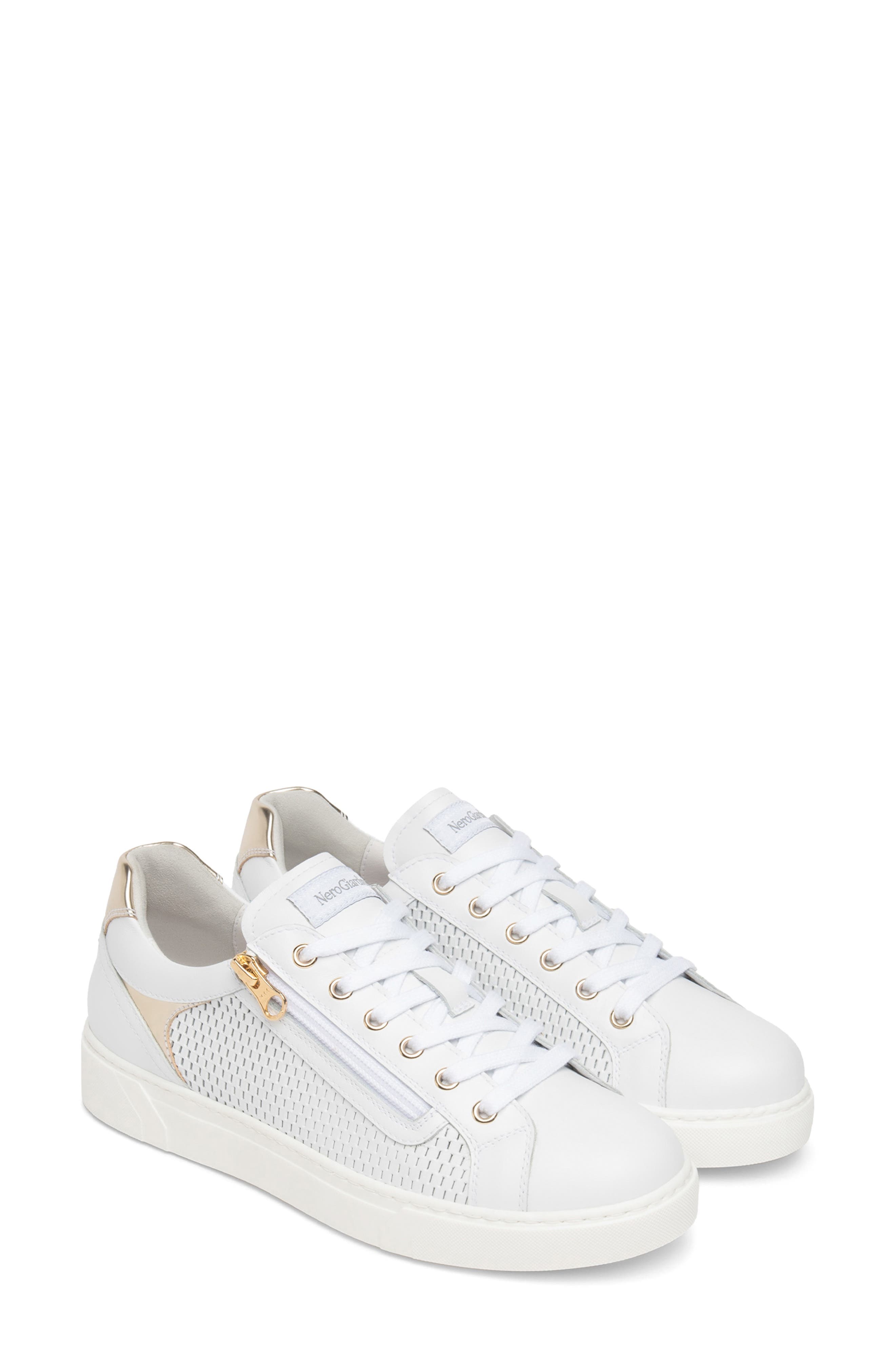 Perforated Side Zip Sneaker
