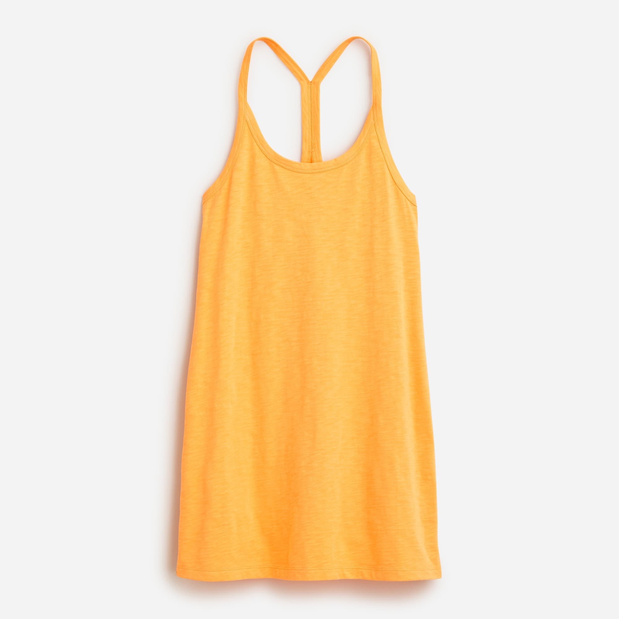 Relaxed tank dress in slub cotton