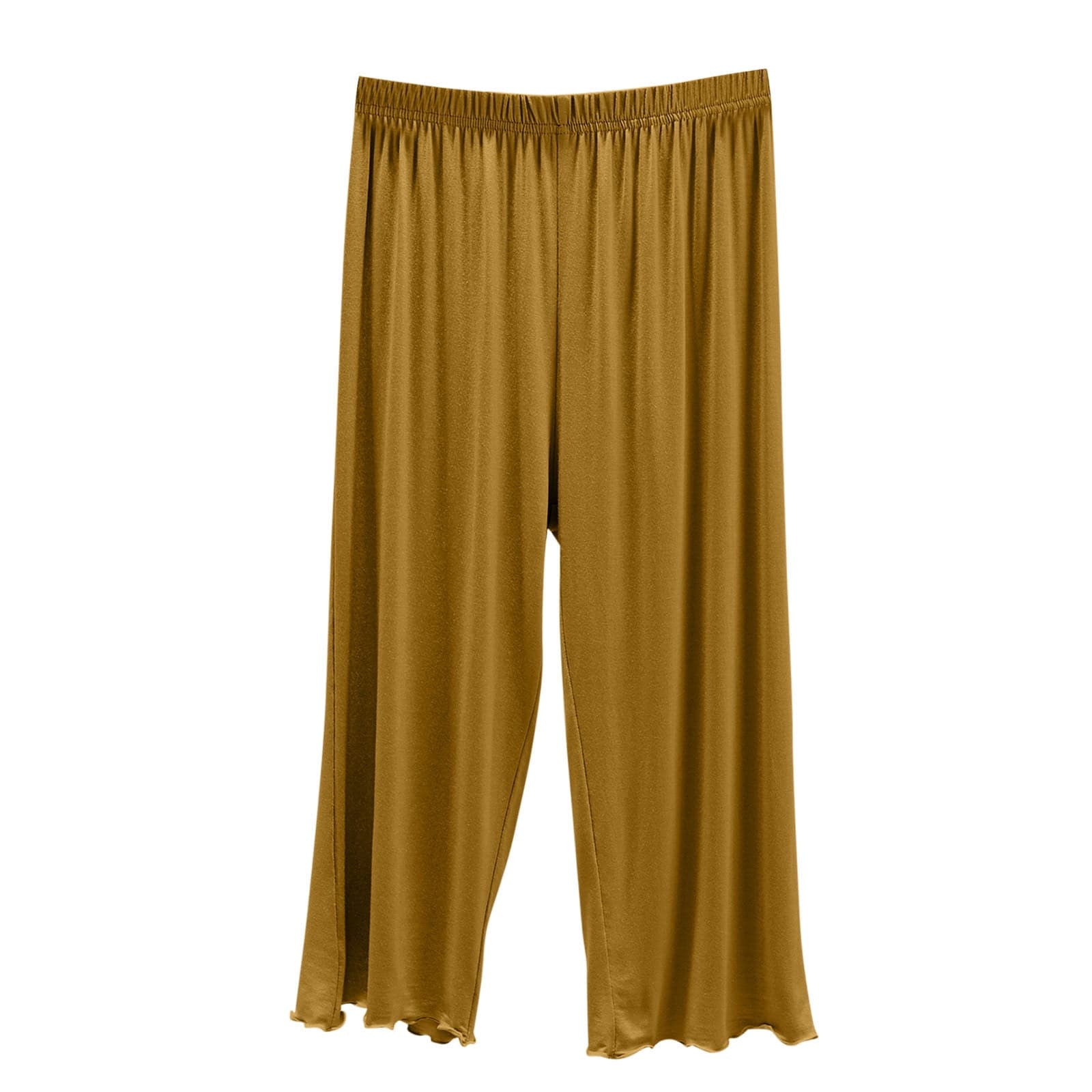 Women's Capri Pajama Pants High Waisted Elastic Lounge Pants Soft Pj Bottom Sleep Pants with Pockets