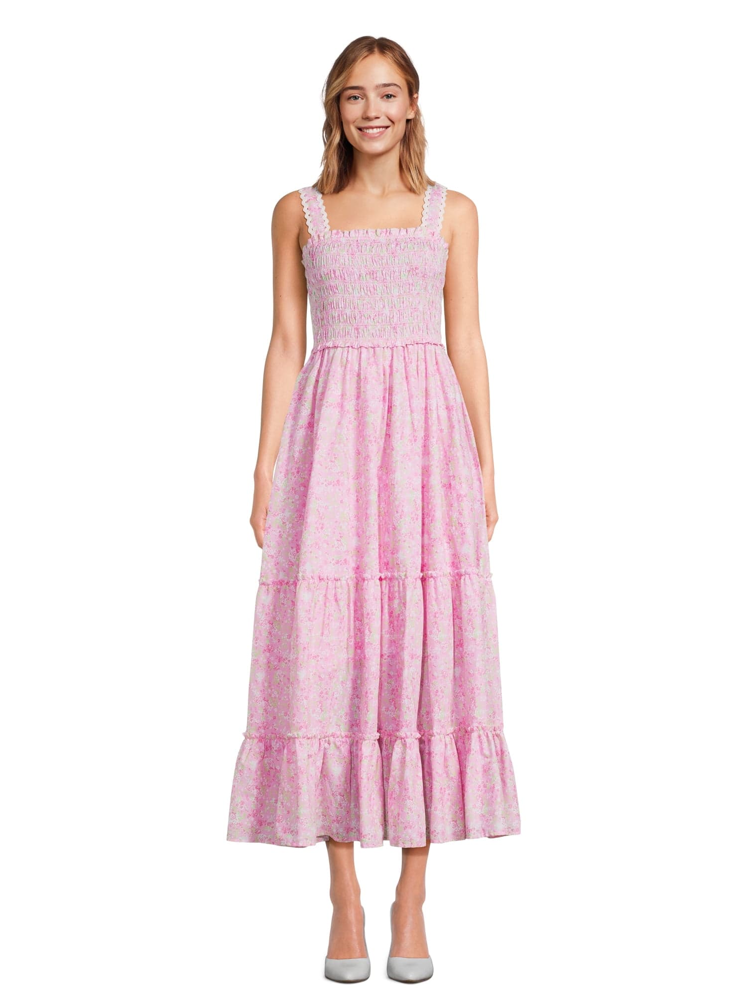 Just Me & Mommy Womens Matching Smocked Floral Dress, Sizes S-XXXL