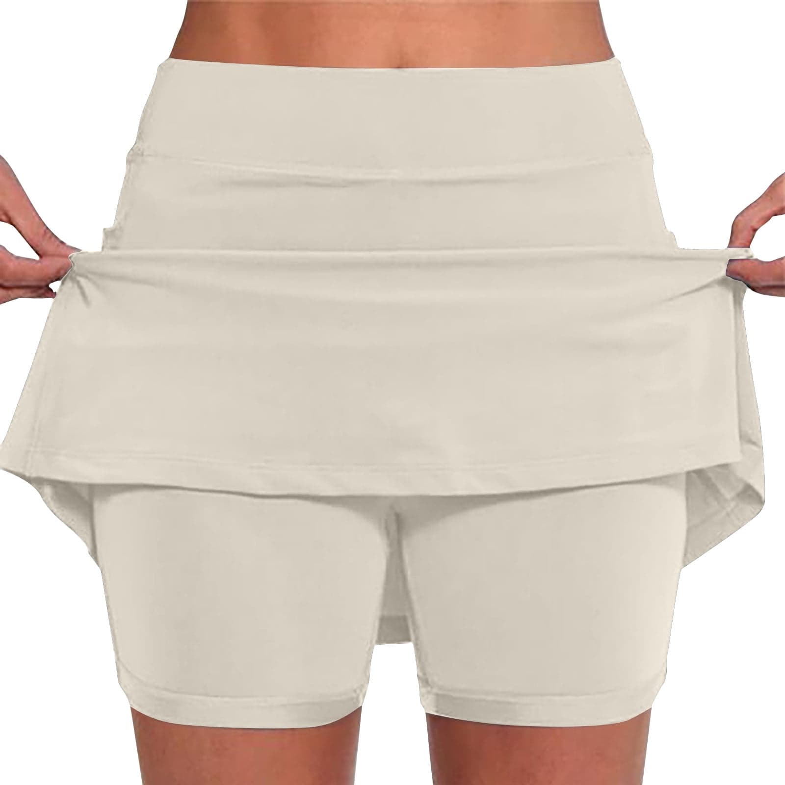 Women's Plus Size Yoga Shorts Mini Skorts Skirts Summer Casual Y2K Mid Waisted Bodycon A-Line Tennis Skirt with Shorts Underneath