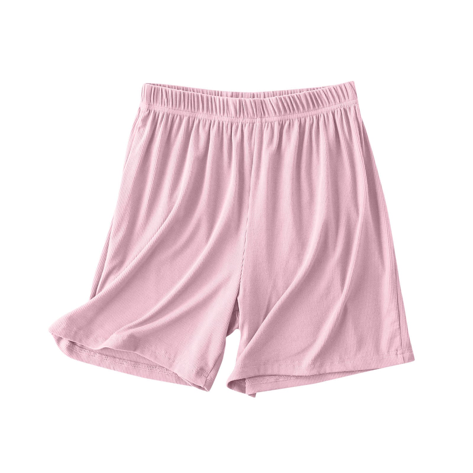 Sleep Shorts for Women Ribbed Ultra-Soft Pajama Shorts Elastic Waisted Comfy Sleepwear Solid Color Bermuda Loungewear
